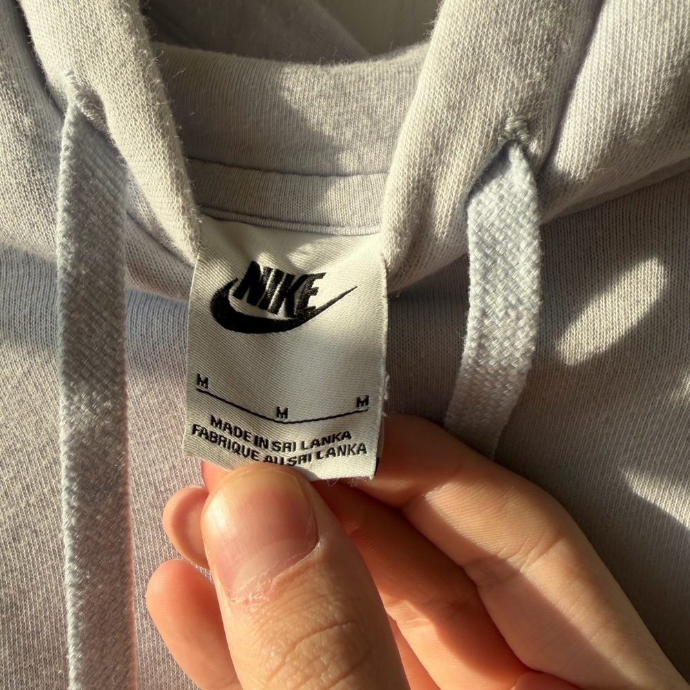 Nike Men’s Club Fleece-Light Blue Hoodie - Picture 3 of 4